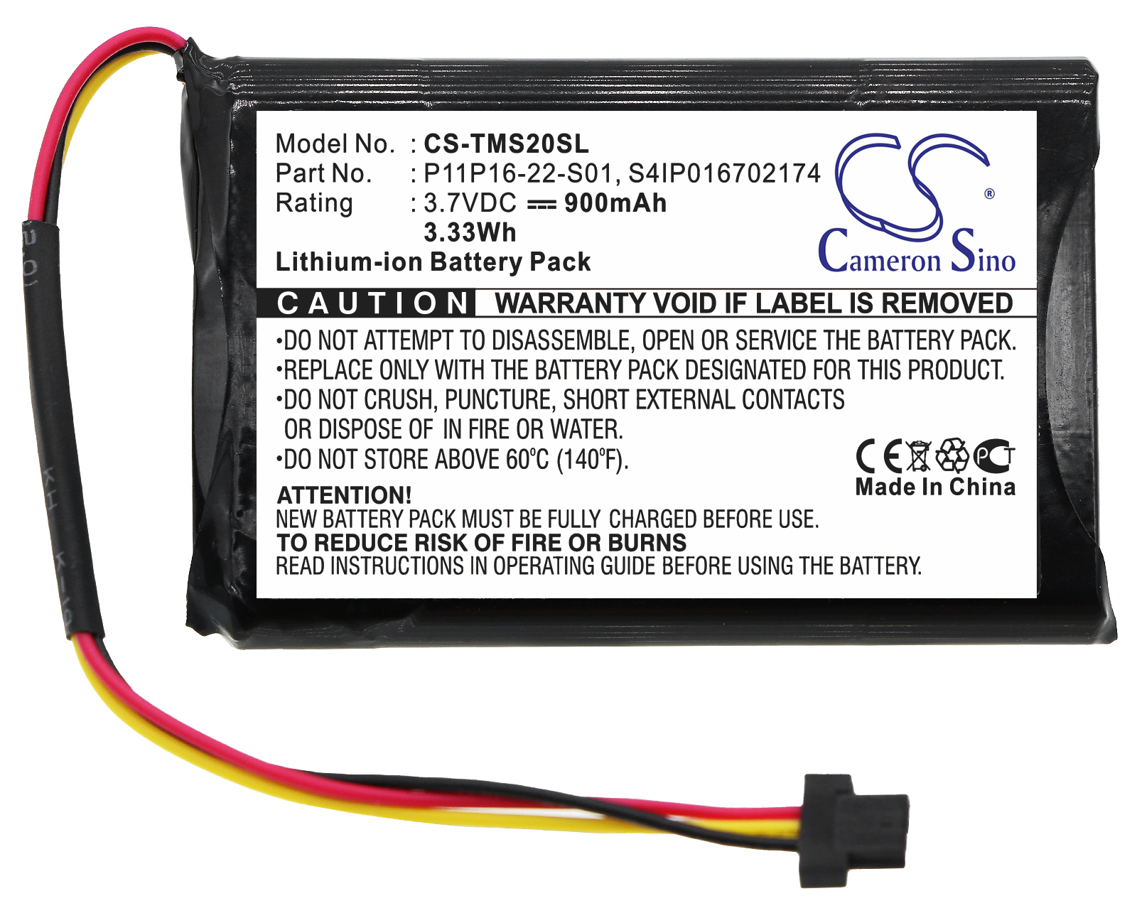 Tom-Tom battery 4ET0.002.07 Start XL P11P16-22-S01 S4IP016702174