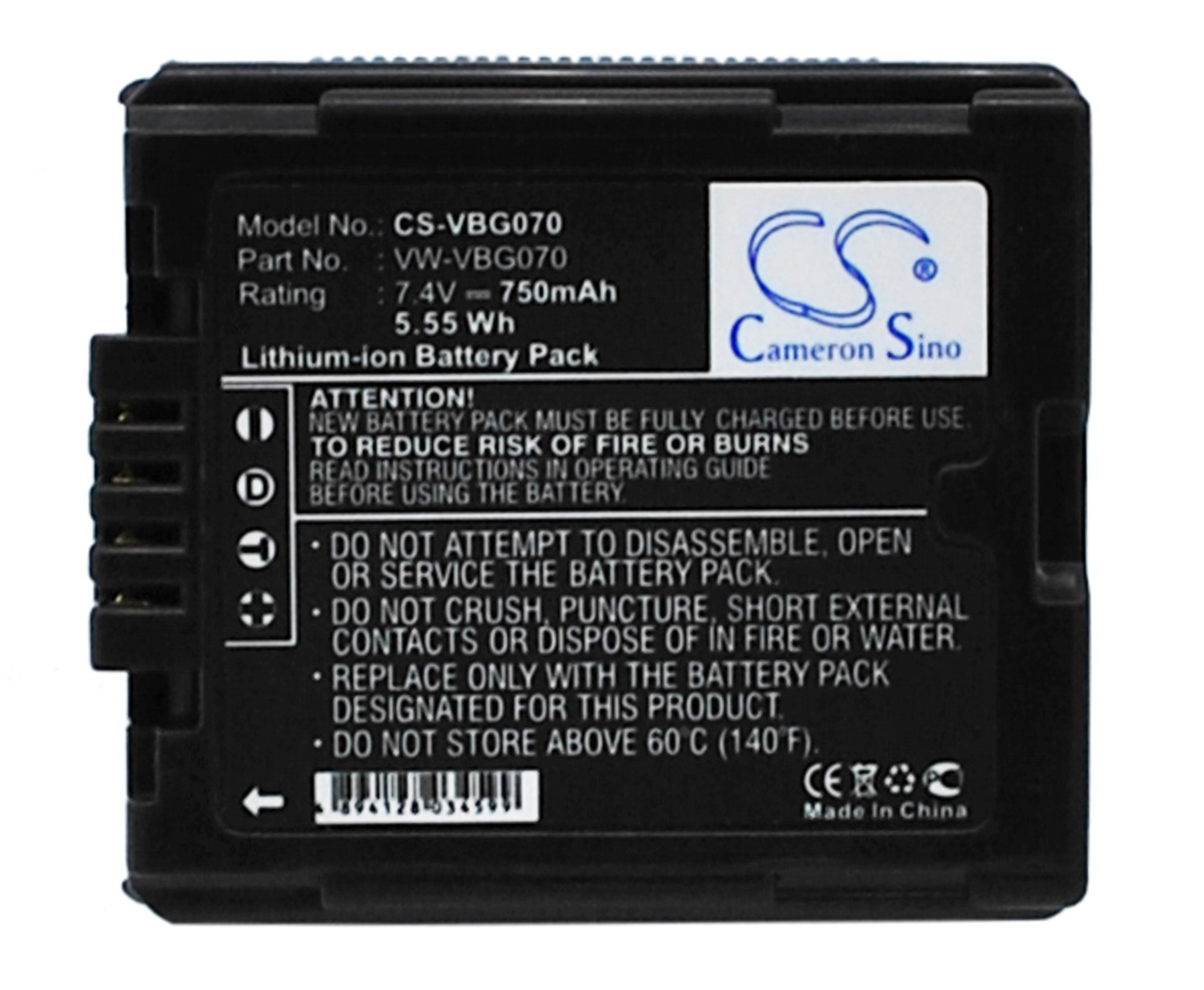 Panasonic VW-VBG070 VW-VBG070A VW-VBG070-K battery 7.4v
