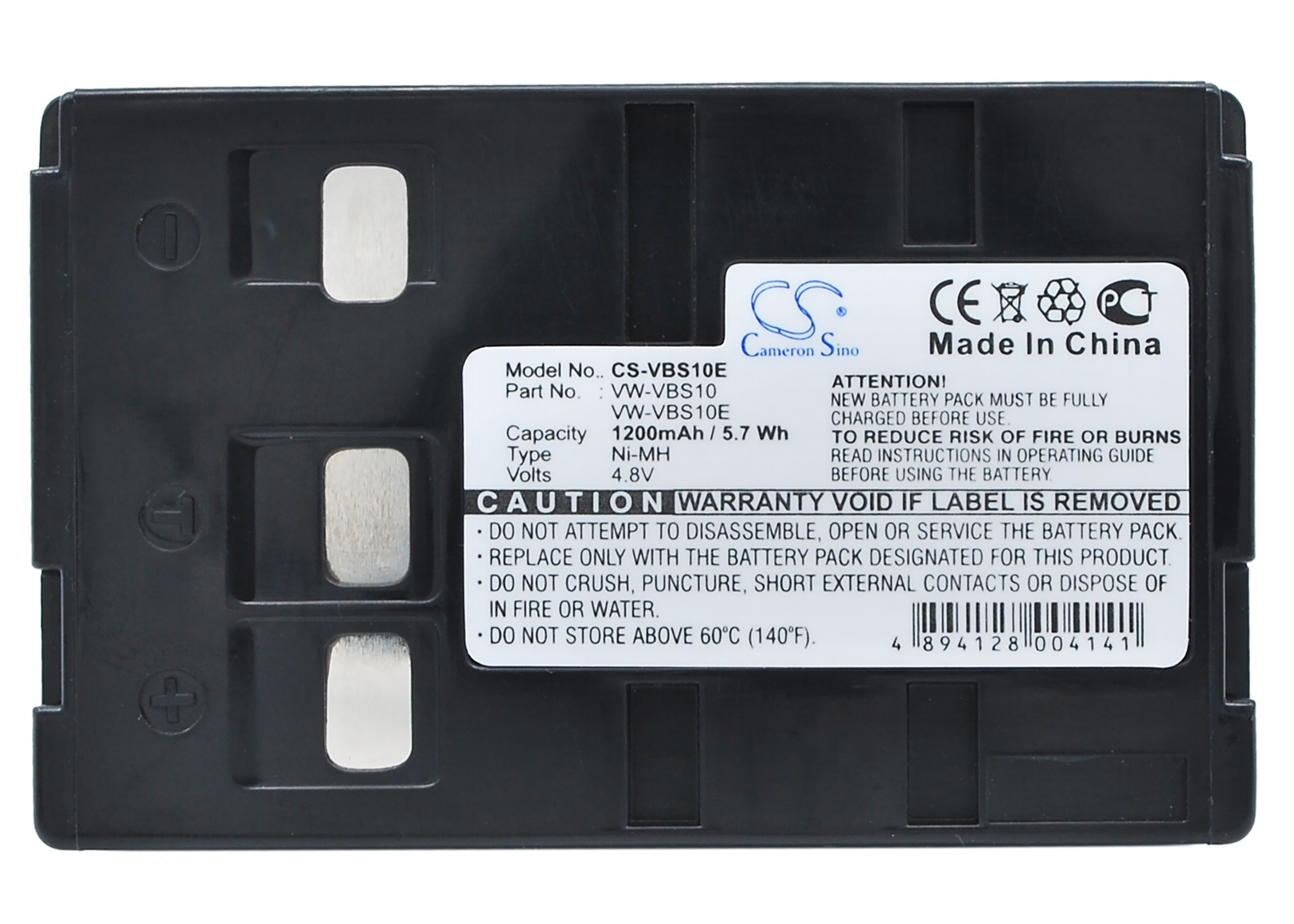 Panasonic VBS10E HHR-V211 HHR-V212 NV-A3 NVA3 P-V211 battery