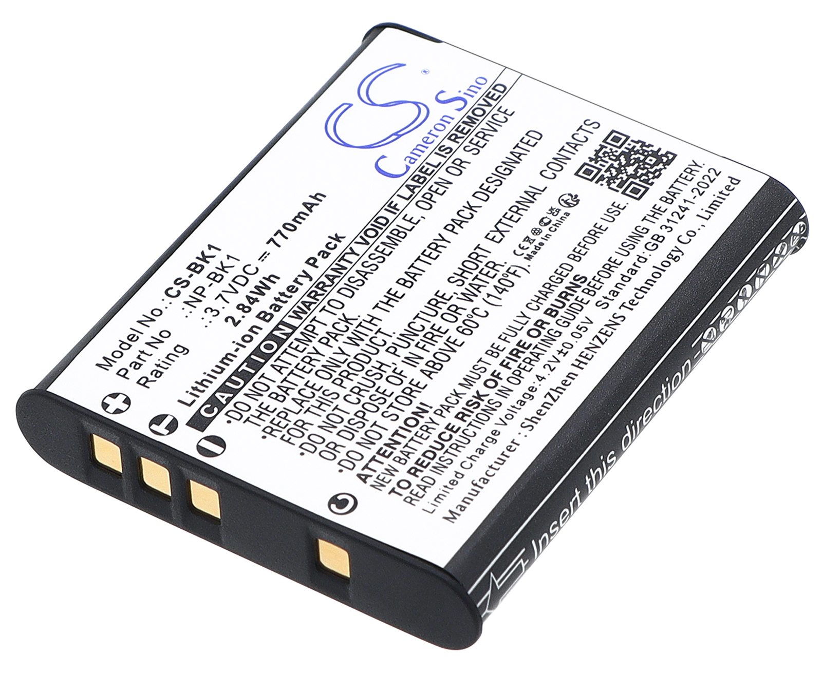 Sony Cyber-shot DSC-S950P DSC-S950S camera battery 770mAh 3.7v