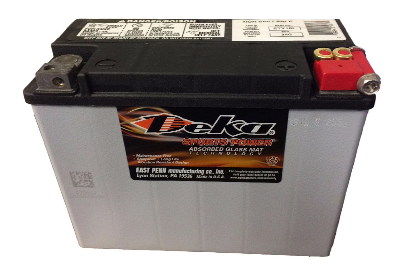 Dekka EXT18L 12v 20ah 340CCA battery replacement