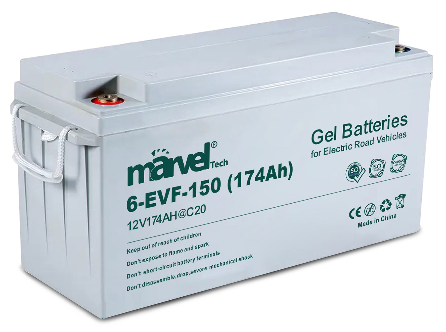 Marvel-6-EVF-150 GEL battery replacement 12v