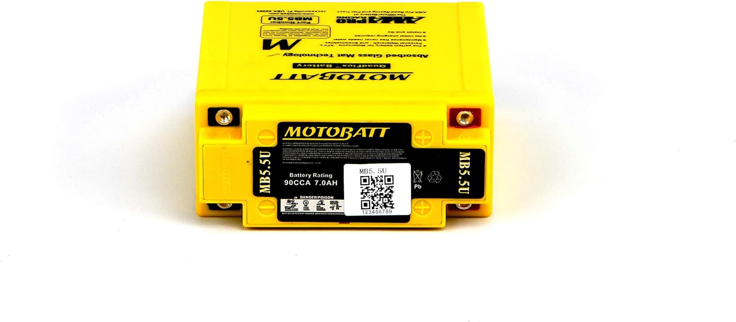 Motobatt MB5.5U sealed AGM battery motorbike