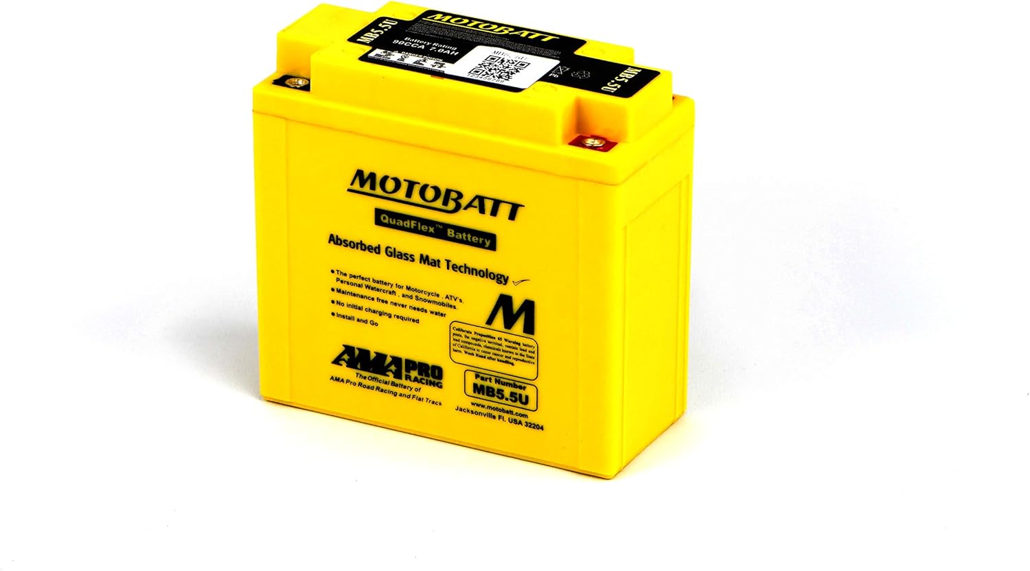 Motobatt MB5.5U sealed AGM battery motorbike