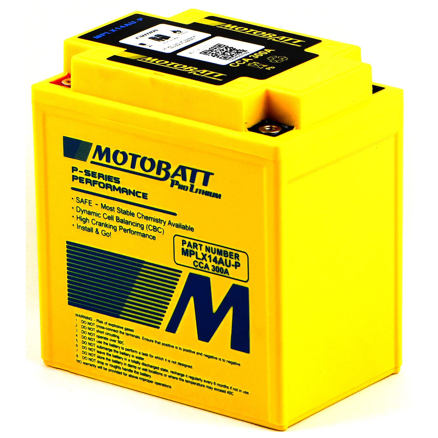 Motobatt MPLX14AU-P Battery Replacement 12V 4.4Ah LiFePO4