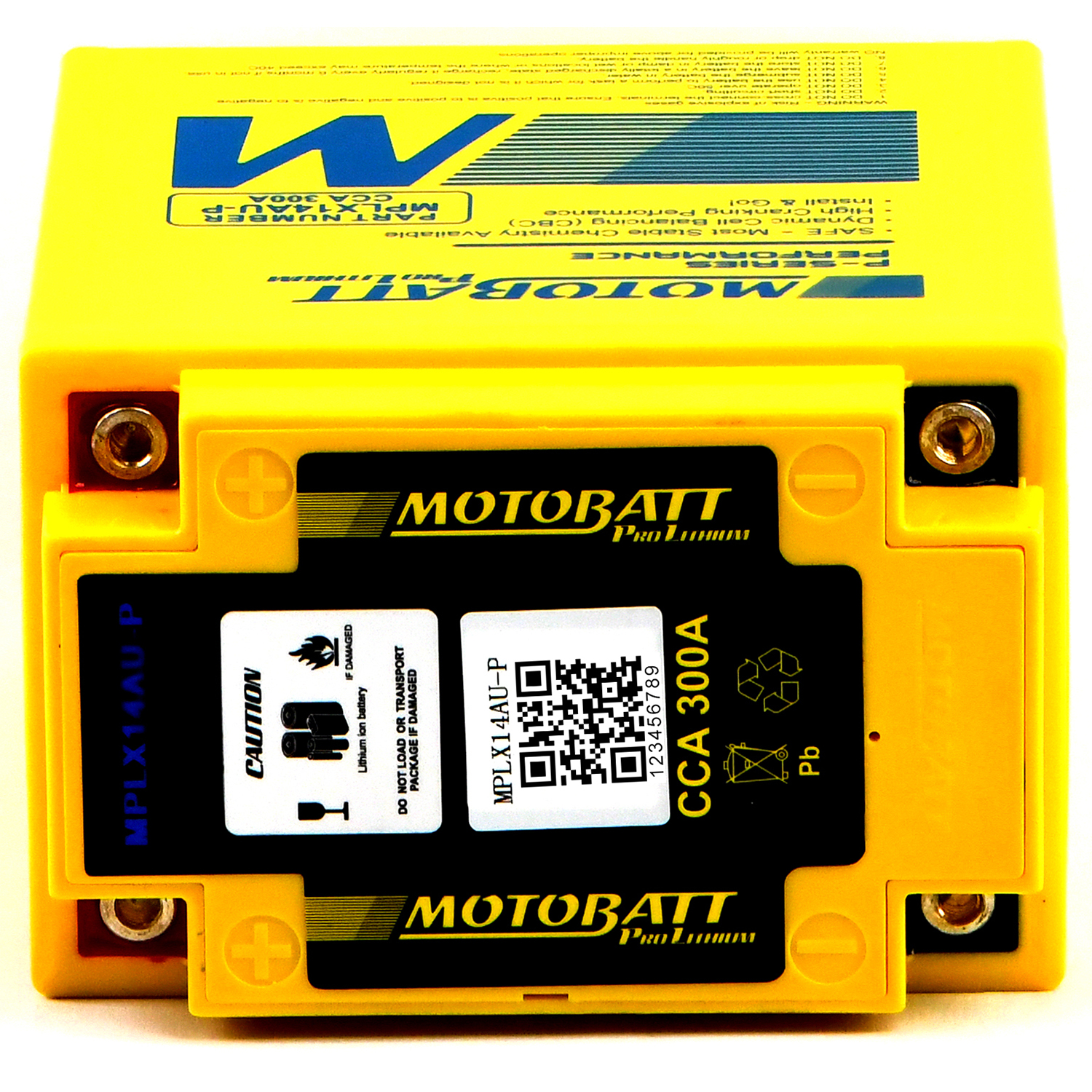 Motobatt MPLX14AU-P Battery Replacement 12V 4.4Ah LiFePO4