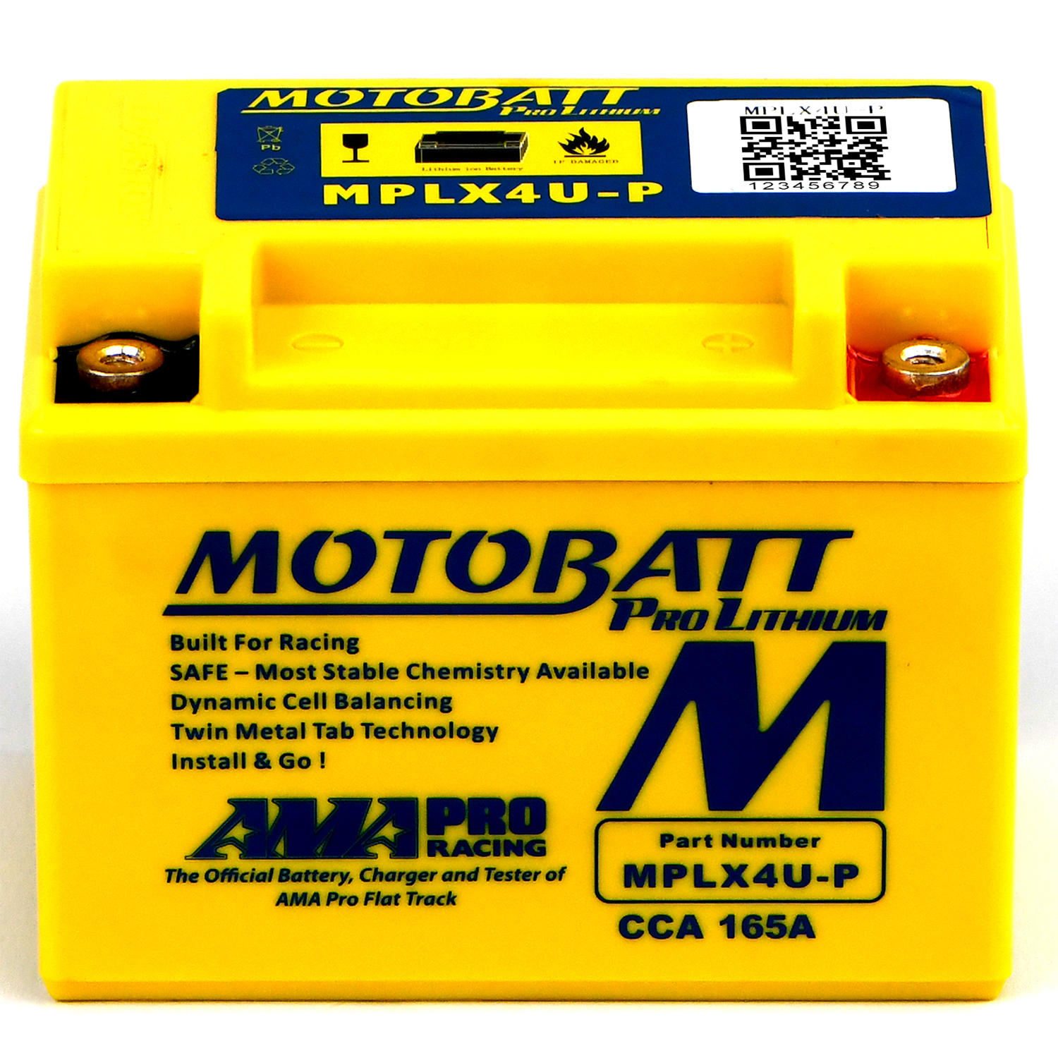 Motobatt MLX4U-HP Battery Replacement 12V 2.5Ah LiFePO4