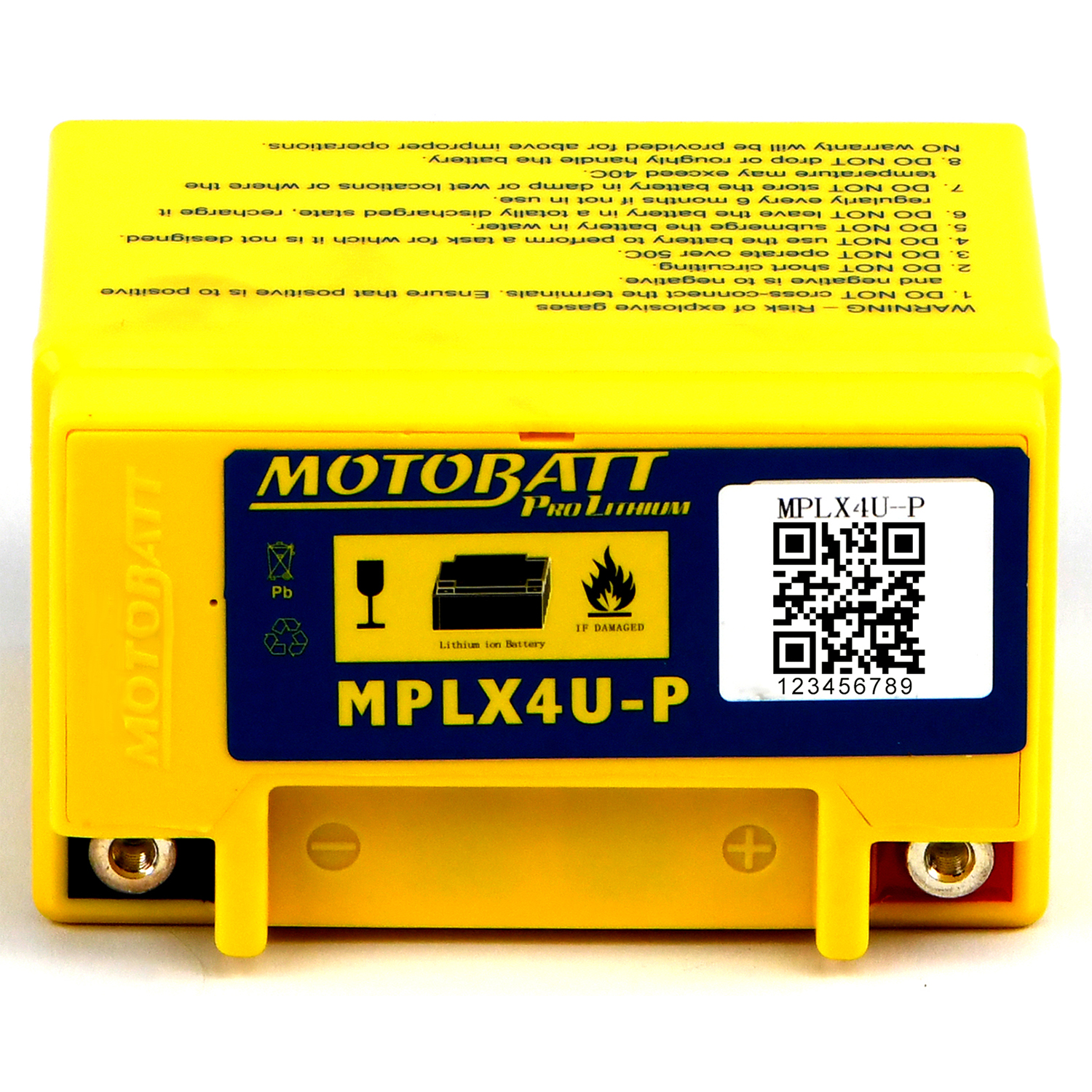 Motobatt MLX4U-HP Battery Replacement 12V 2.5Ah LiFePO4