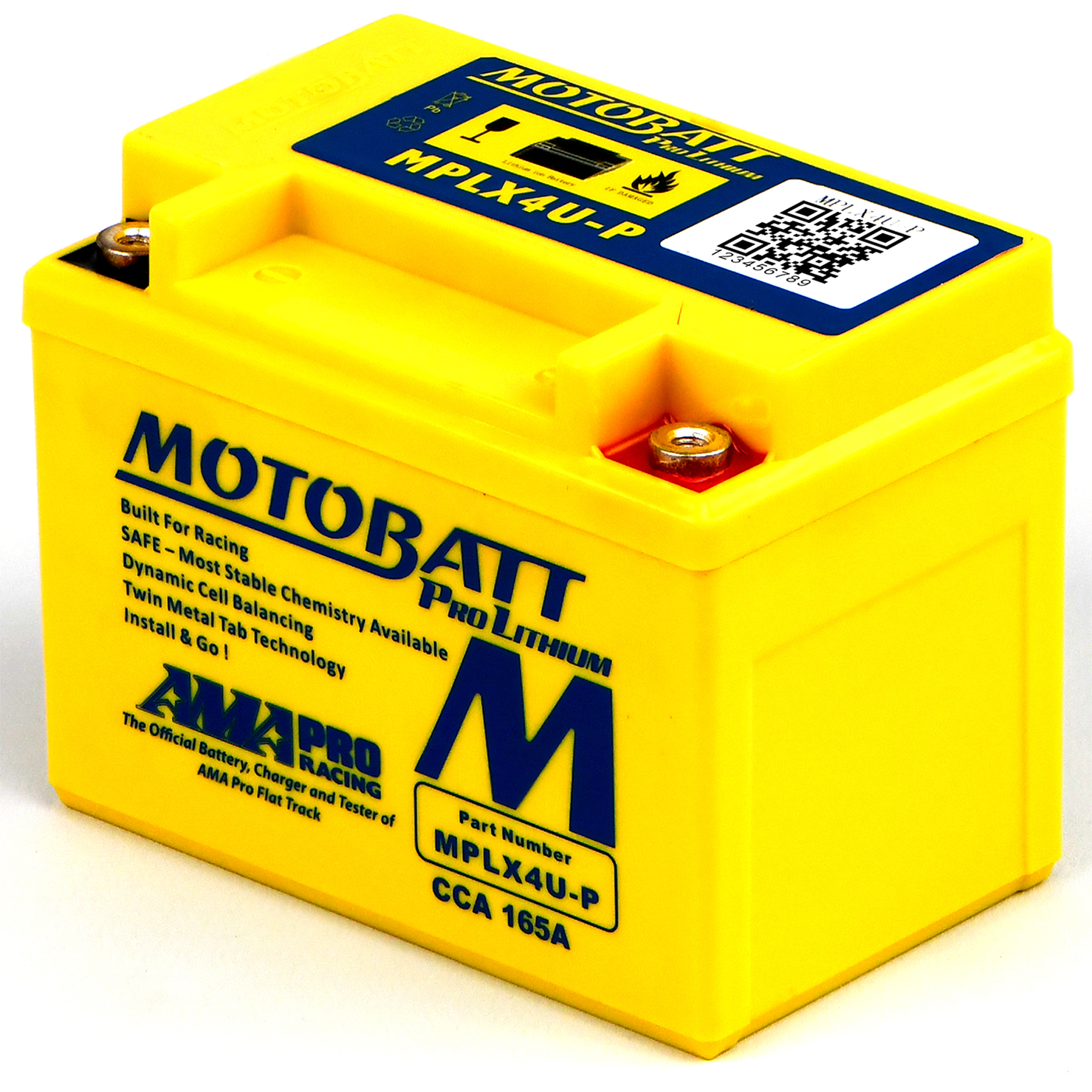 Motobatt MLX4U-HP Battery Replacement 12V 2.5Ah LiFePO4