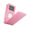 iPod Nano Leather case Pink very well padded belt clip