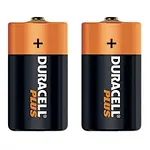 Duracell Plus-D, LR20, MN1300 alkaline longer life batteries, pack of two