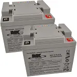 MK M45-12-SLD-M mobility scooter AGM batteries x2