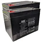 MK M75-12-SLD-M mobility scooter battery replacement x2