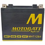Motobatt MHT12B4 Battery Replacement 12V 12Ah Hybrid Lithium