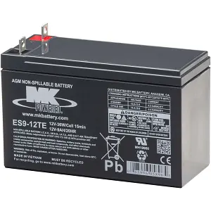 MK ES9-12TE 12v 9ah battery with Nut & Bolt
