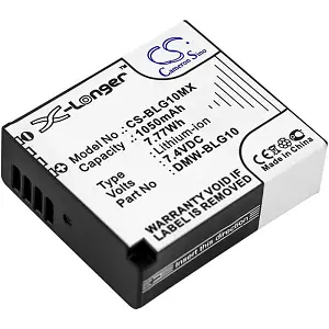 Lumix DMC-GF3C DMC-GF3K DMC-GF3W battery 1050mAh 7.4V