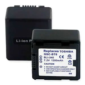 Toshiba GSC-BT6 camera camcorder battery replacement rechargeable