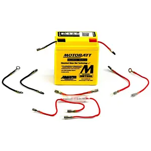 MBT6N6 Motobatt sealed AGM battery with leads 6v