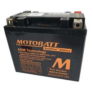 MBTX12UHD Motobatt battery black 200CCA 12v AGM