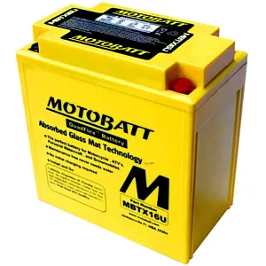 Motobatt MBTX16U motorcycle battery 12v 250CCA 19ah