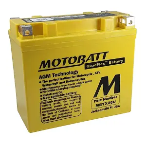 MBTX20U Motobatt AGM battery replacement 310CCA