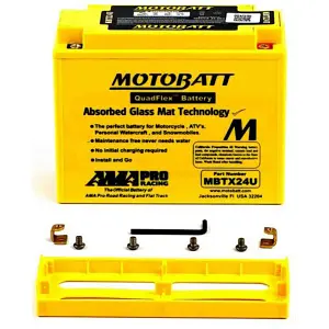 Motobatt MBTX24U battery 12v 25ah AGM rechargeable