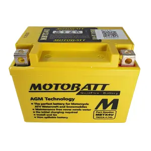 Motobatt MBTX4U AGM battery replacement 12v 70CCA