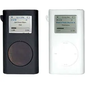 IPod Mini Cases set silicone 1 of each Black White for Apple device