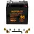 Motobatt MBYZ16HD battery black AGM 12v motorcycle