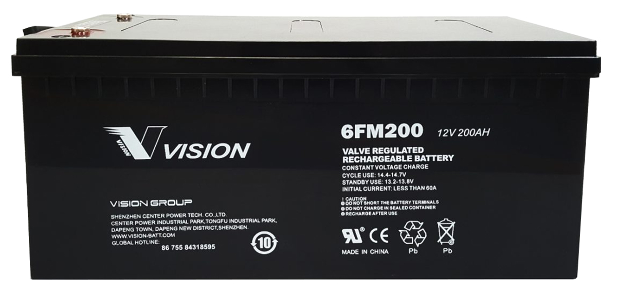 Vision 6FM200 6FM200-X battery GEL 12v sealed VRLA