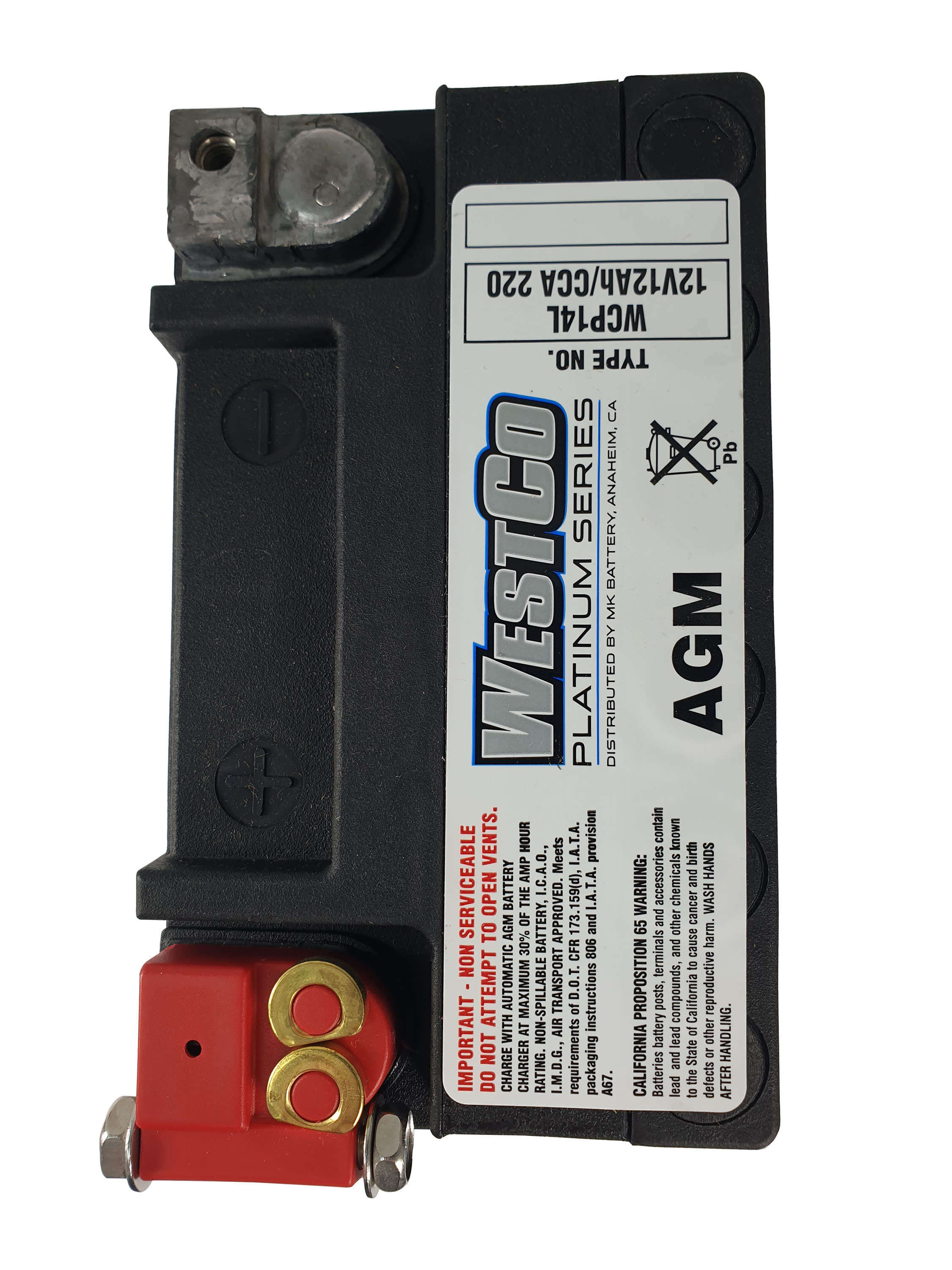 WCP14L SVR14L WestCo Platinum battery 220CCA 12v 12ah